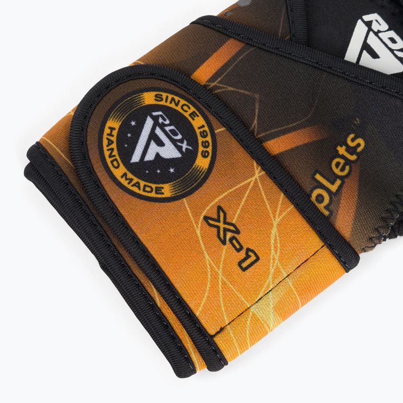 RDX Weight Lifting X1 Guanti da allenamento con cinturino lungo giallo 4