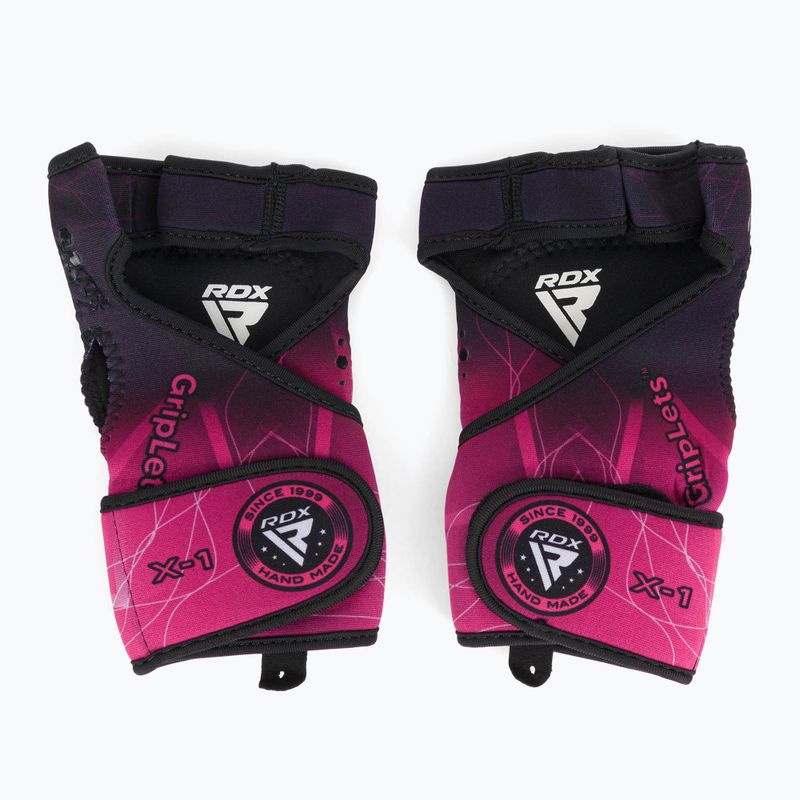 RDX Weight Lifting X1 Guanti da allenamento con cinturino lungo rosa 2