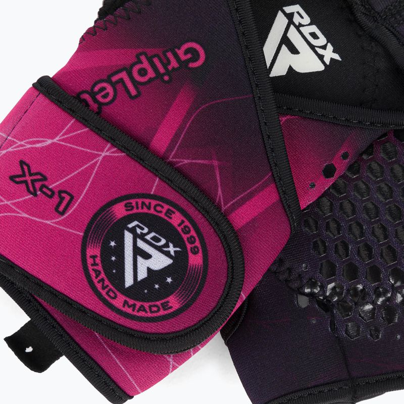 RDX Weight Lifting X1 Guanti da allenamento con cinturino lungo rosa 5