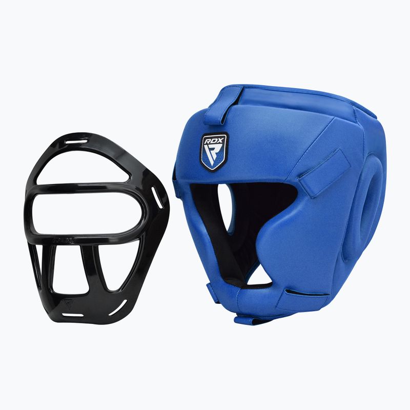 Casco da boxe RDX Guard Grill T1 blu 6