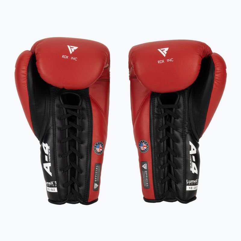 RDX Apex Lace Up Guantoni da boxe per allenamento e sparring rosso 3