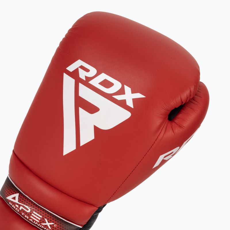 RDX Apex Lace Up Guantoni da boxe per allenamento e sparring rosso 5