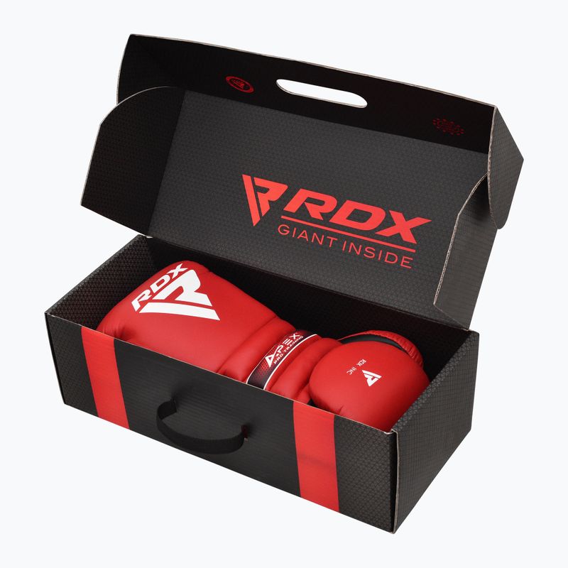 RDX Apex Lace Up Guantoni da boxe per allenamento e sparring rosso 7