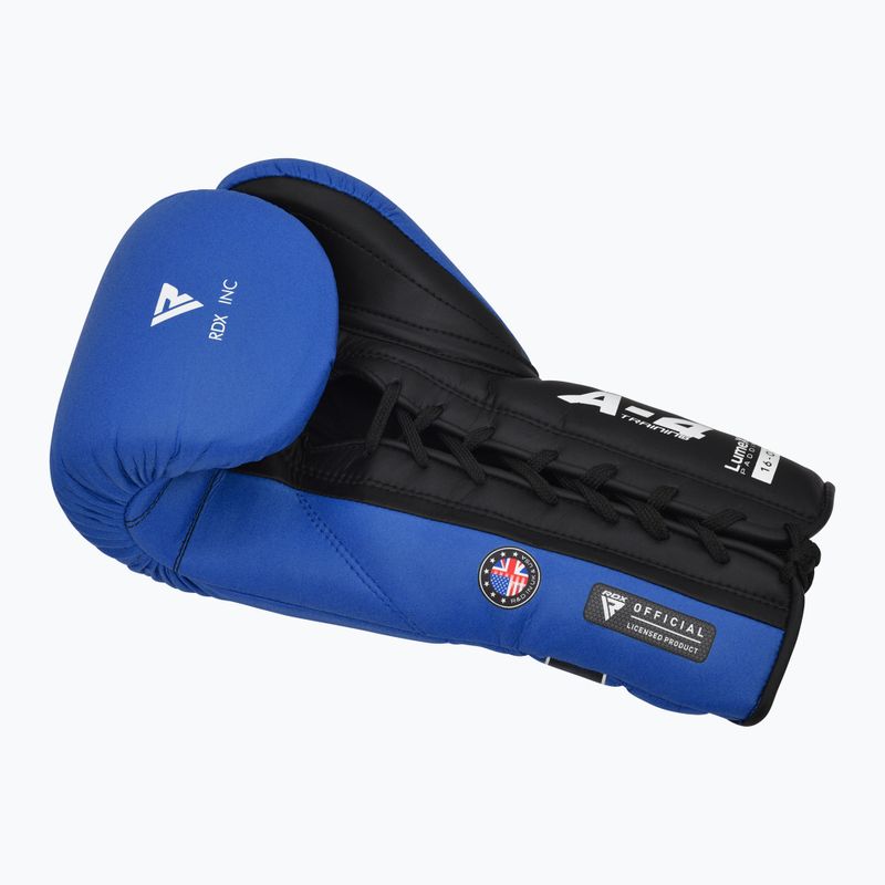 RDX Apex Lace Up Guantoni da boxe per allenamento e sparring blu 3