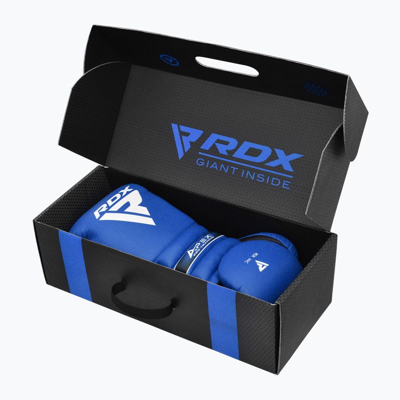 RDX Apex Lace Up Guantoni da boxe per allenamento e sparring blu 7