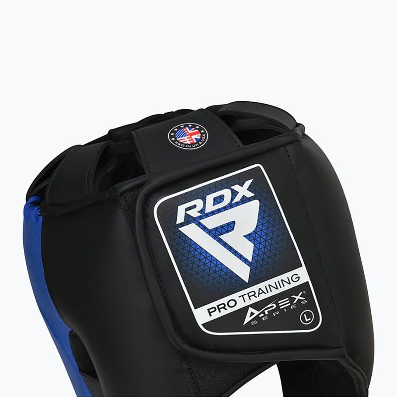 RDX Apex Casco da boxe con protezione del naso Bar blu 4