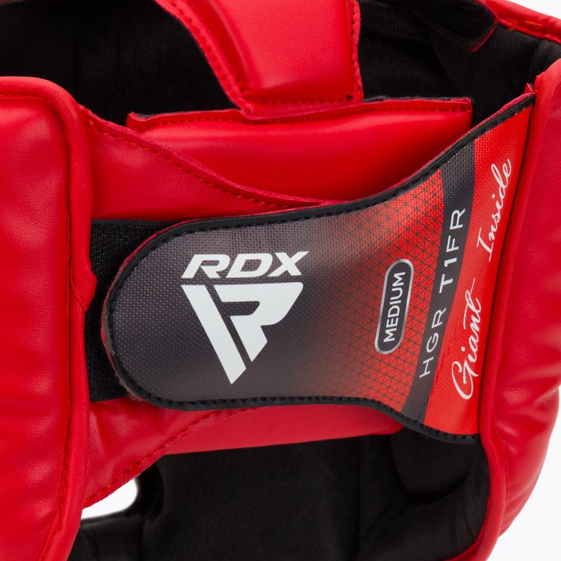 Casco da boxe RDX Guard Grill T1 rosso 4