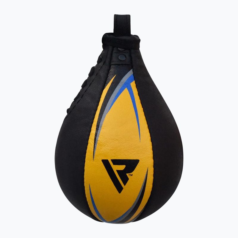 Palla da boxe RDX Speed Ball in pelle Multi giallo/blu 3