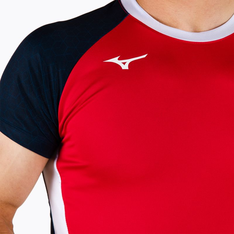 Camicia da uomo Mizuno Premium High-Kyu match rosso V2EA700262 4