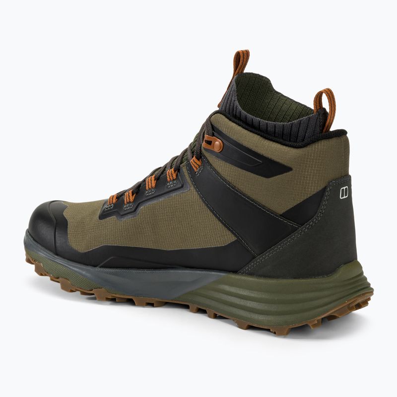 Scarpe da trekking da uomo Berghaus Vc22 Mid GTX marrone scuro/verde scuro 3