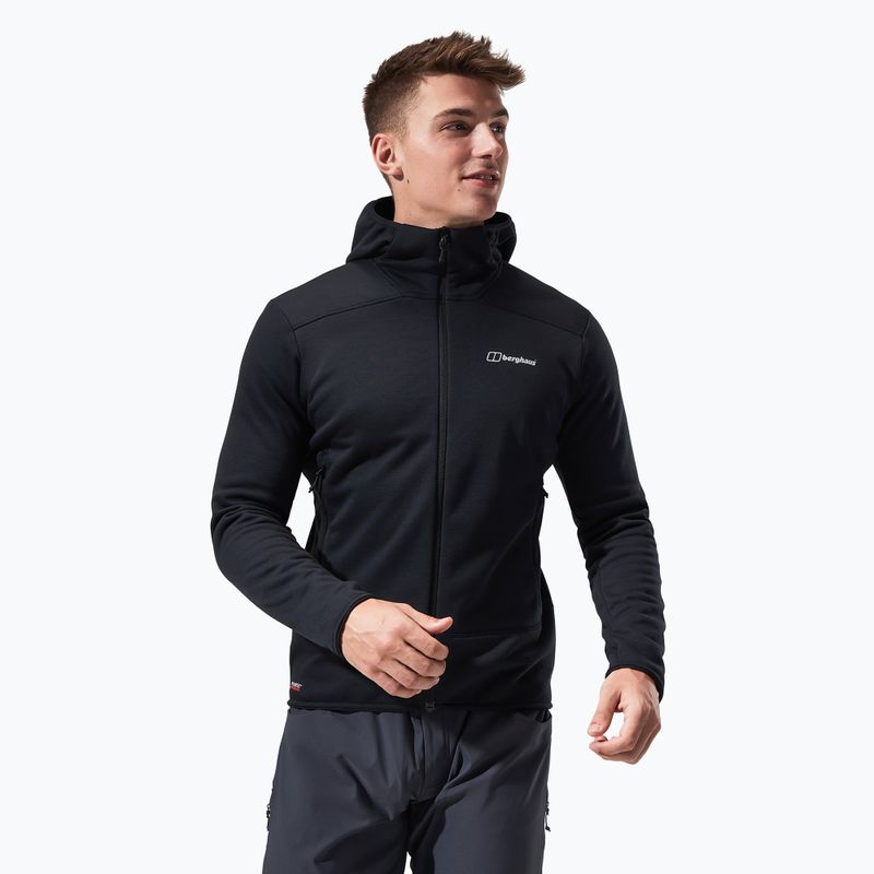 Felpa in pile Berghaus Heuberg Hoody uomo nero/nero