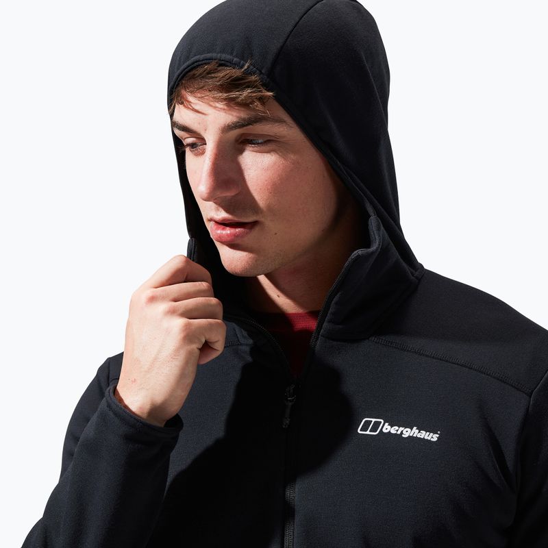 Felpa in pile Berghaus Heuberg Hoody uomo nero/nero 5