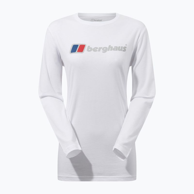 Maniche lunghe Berghaus Boyfriend Big Classic Logo donna bianco puro