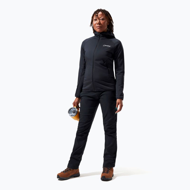 Felpa in pile da donna Berghaus Heuberg Hoody jet nero/grigio gessato marl 2
