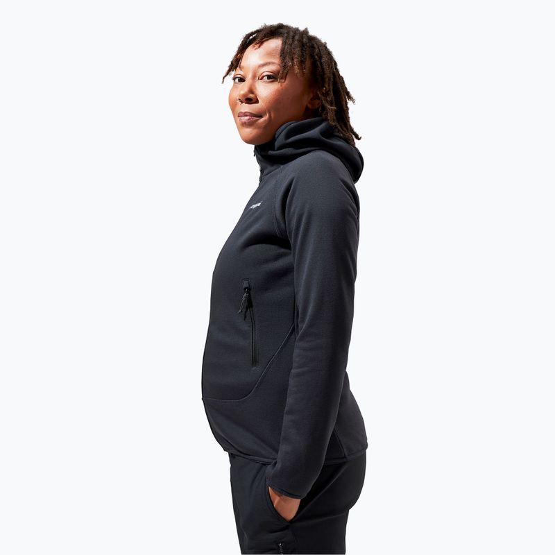 Felpa in pile da donna Berghaus Heuberg Hoody jet nero/grigio gessato marl 4