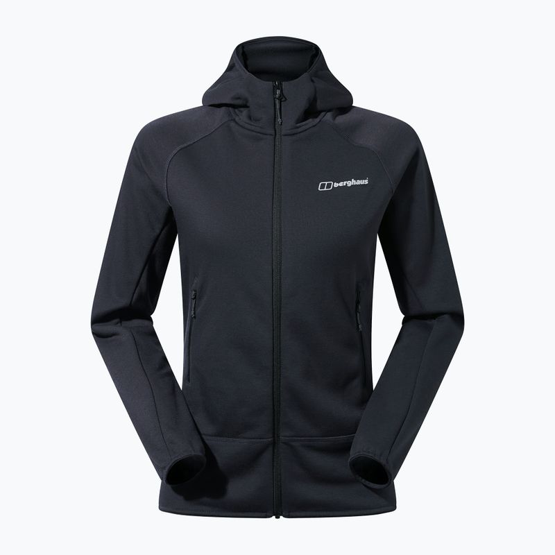 Felpa in pile da donna Berghaus Heuberg Hoody jet nero/grigio gessato marl 12