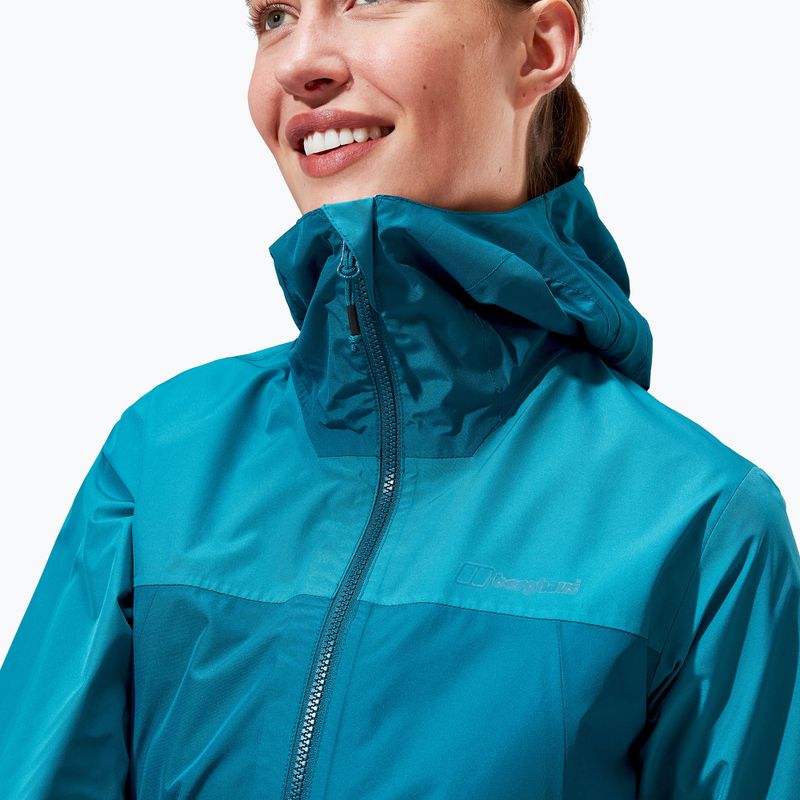 Giacca antipioggia Berghaus Deluge Pro 3.0 deep ocean/jungle jewel da donna 4