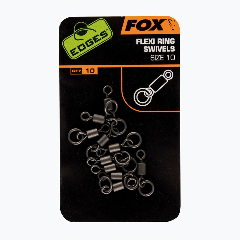 Fox International Edges Flexi Ring Swivel 10 girelle per carpe