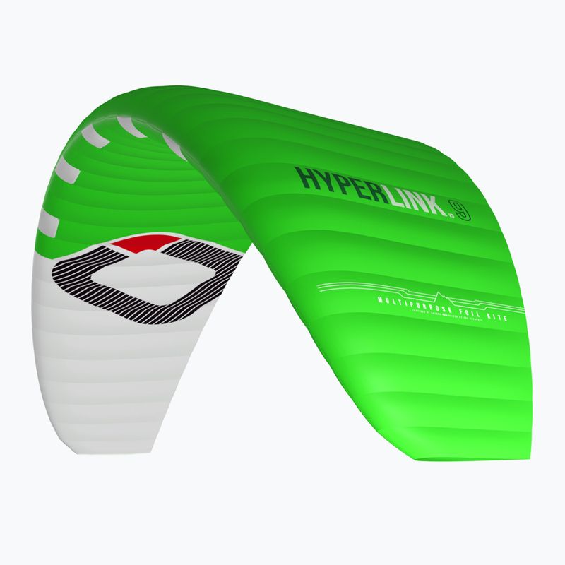 Ozone Hyperlink V3 verde brillante/bianco kite da kitesurfing