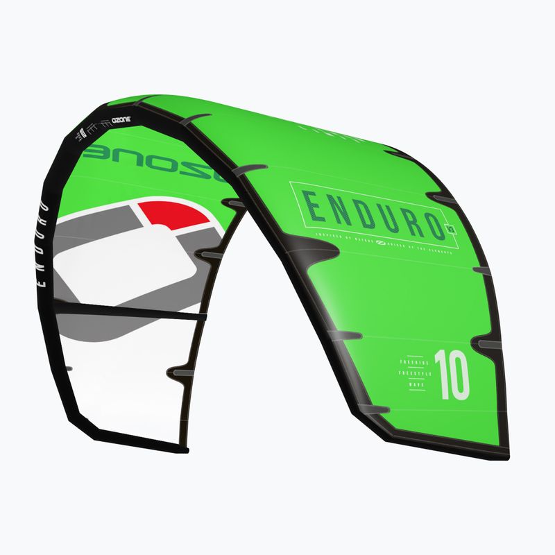 Ozone Enduro V3 verde brillante/bianco kite kitesurfing kite