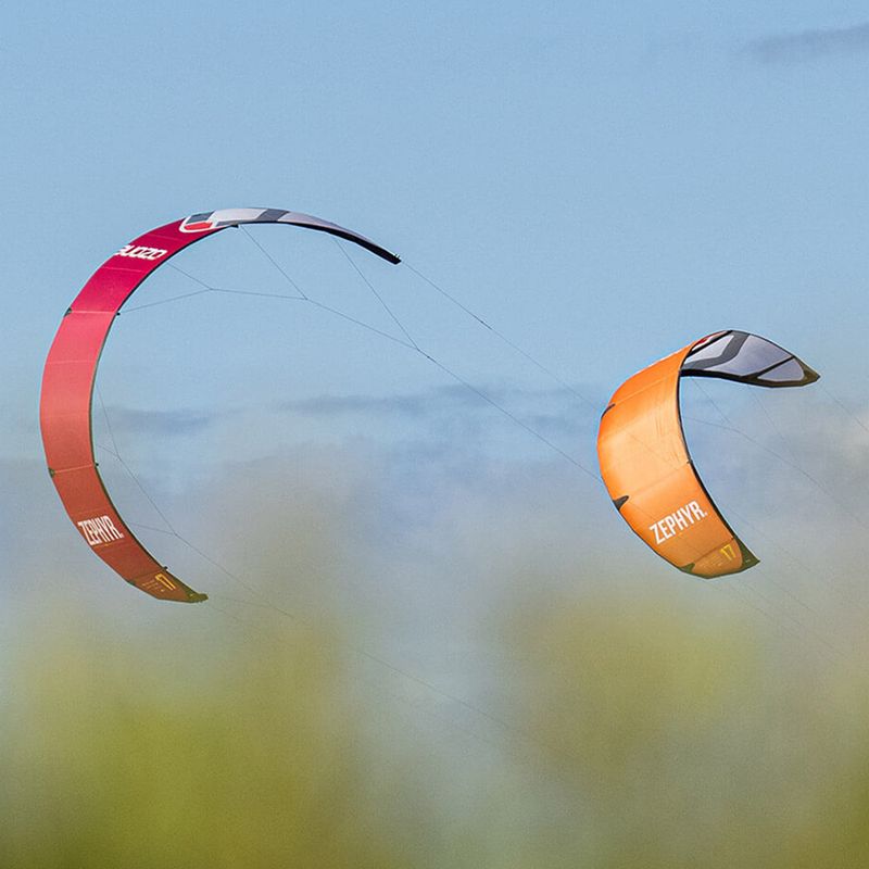 Ozone Zephyr V7 rosso/bianco kitesurfing kite 3