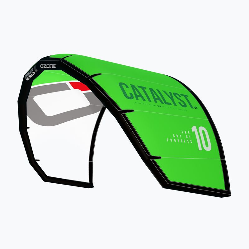 Ozone Catalyst V3 verde brillante/bianco kitesurfing kite