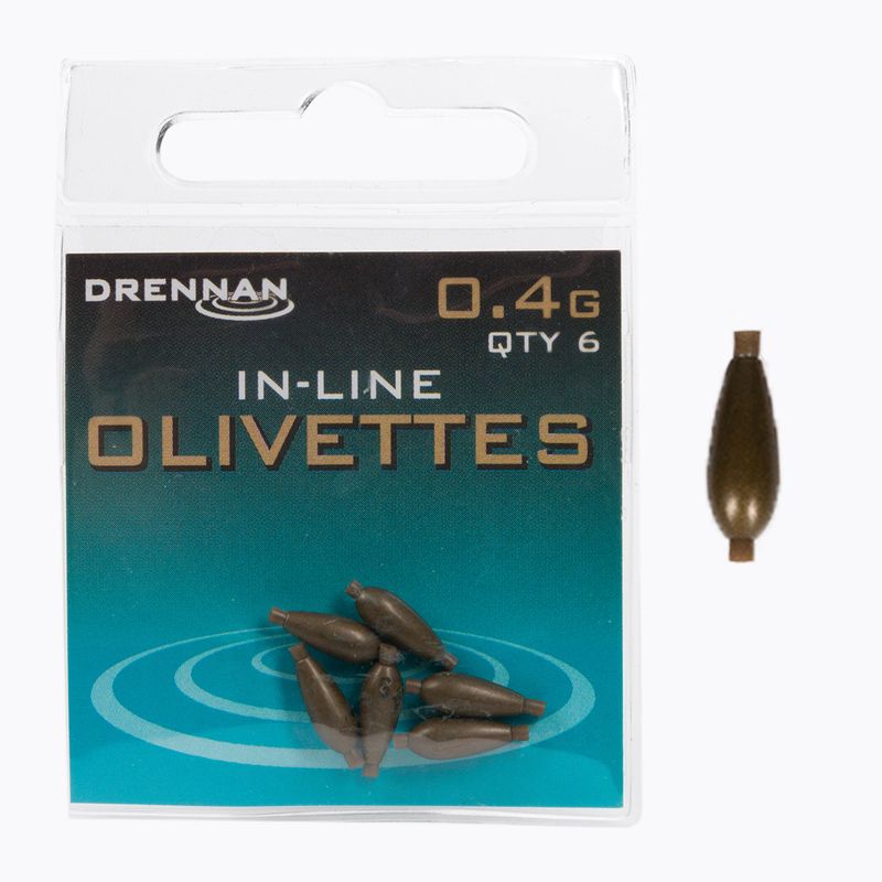 Pesi Drennan oliva con ago 6 pezzi grigio TOOIO030 2