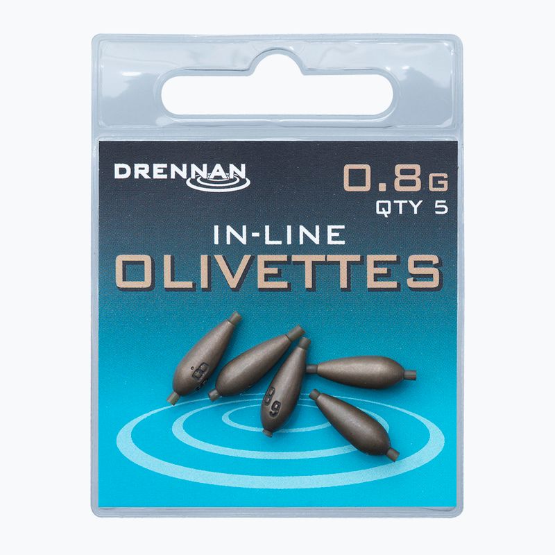 Pesi per olive Drennan con punto d'ago 5 pezzi.