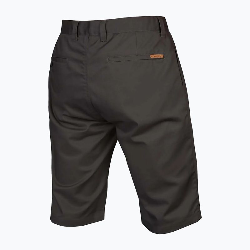 Pantaloncini da ciclismo Endura Hummvee Chino W/Liner grigio da uomo 4