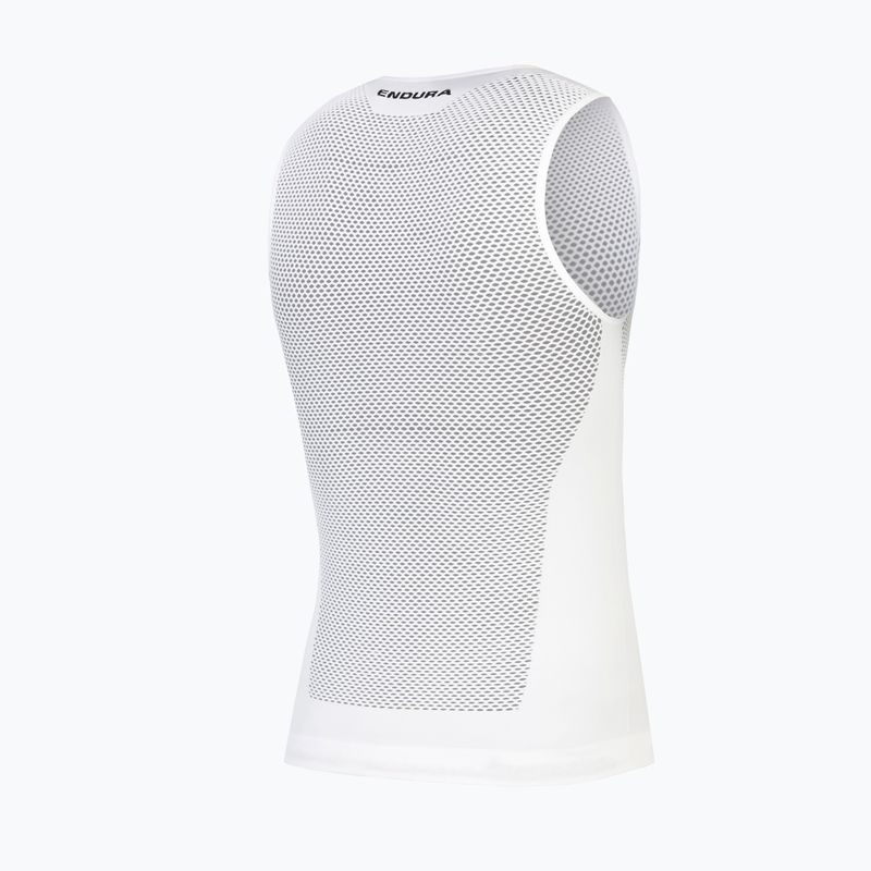 Felpa ciclismo uomo Endura Fishnet II Sleeveless Baselayer bianco 2