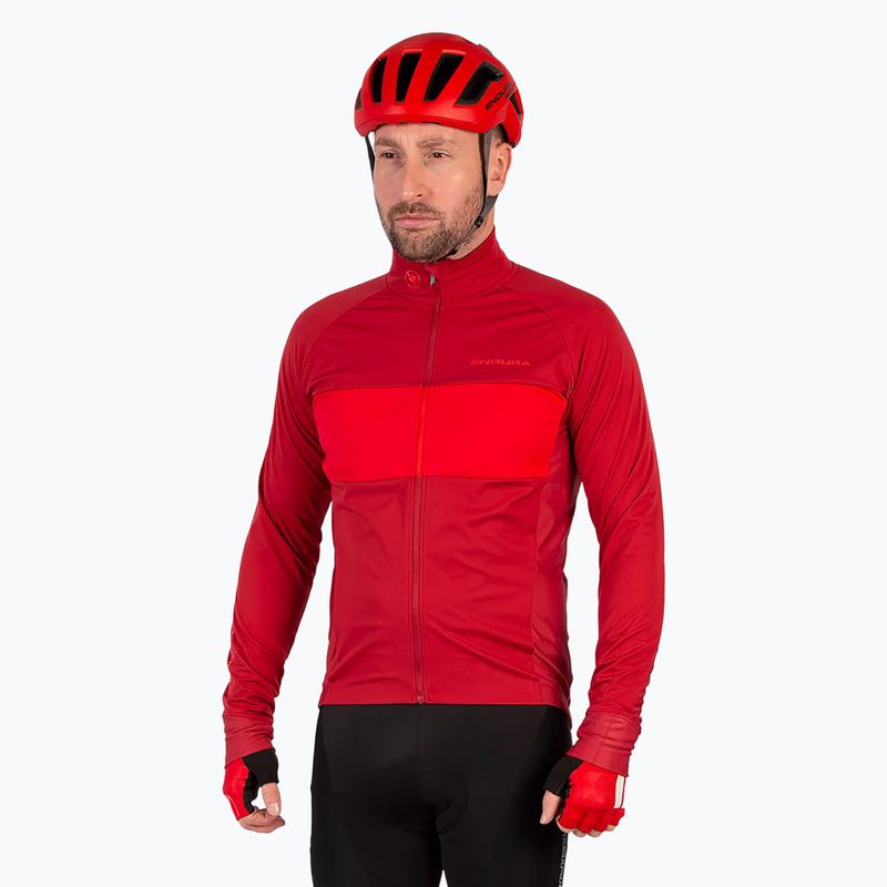 Endura FS260 Pro Jetstream II da uomo, manica lunga da ciclismo, rosso