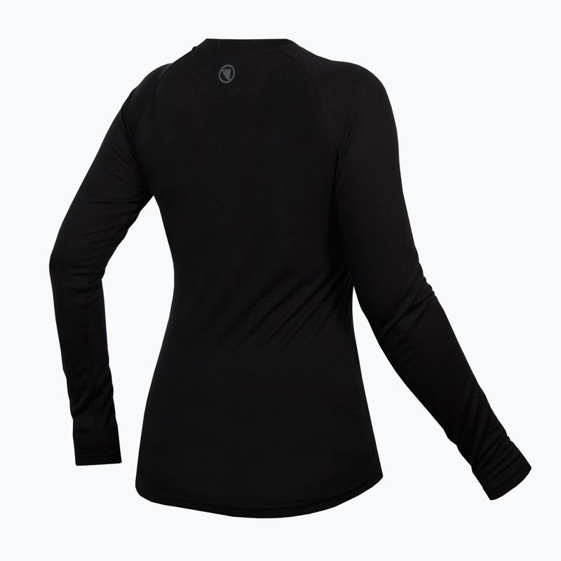 Maglia ciclismo donna a manica lunga Endura Baabaa Merino W nero 2