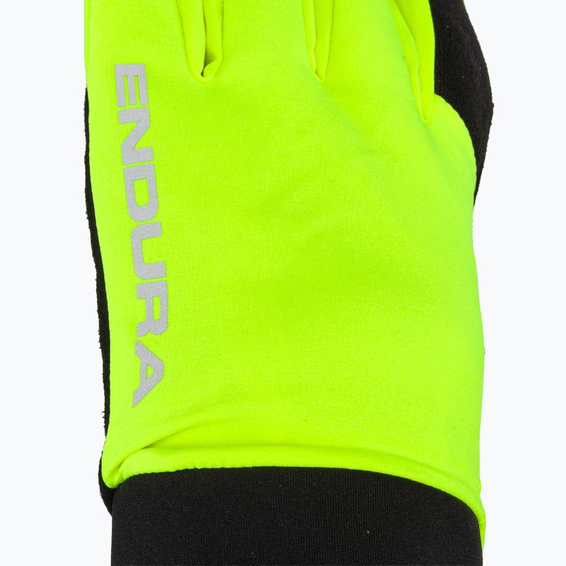 Guanti da ciclismo da uomo Endura Strike giallo brillante 4
