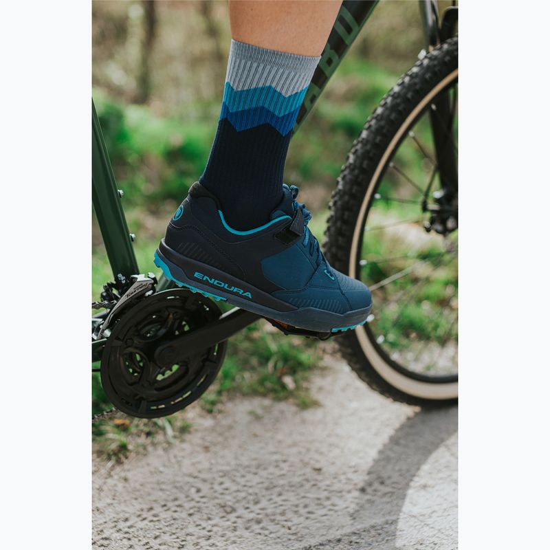 Calze da ciclismo da uomo Endura Jagged navy 4