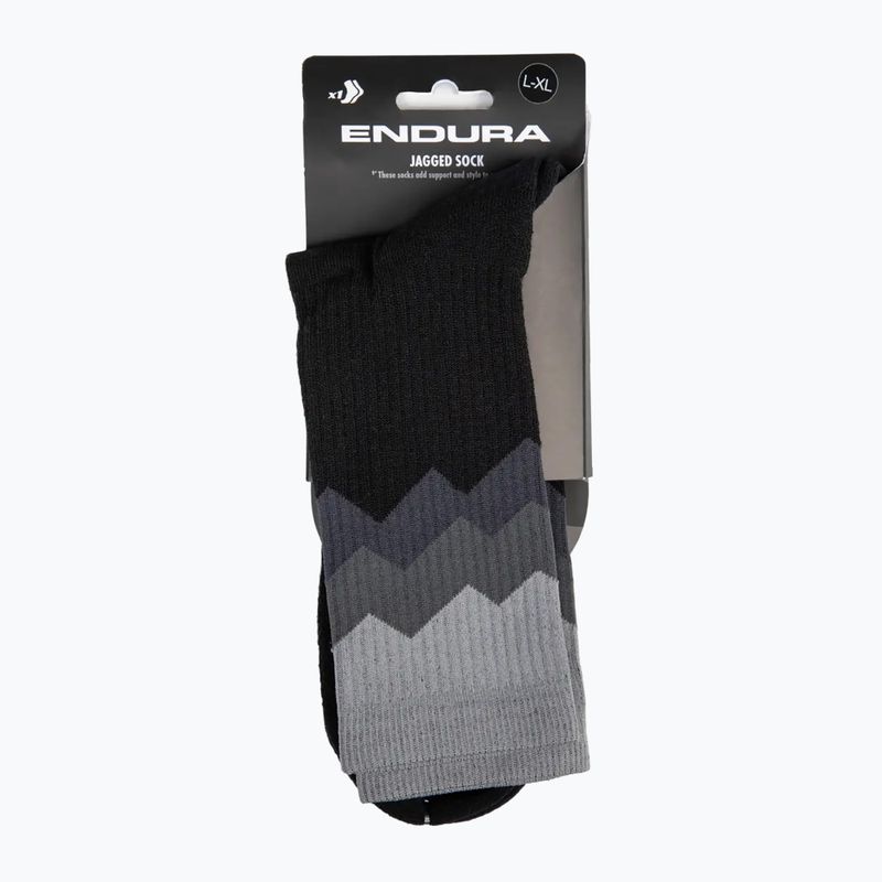 Calze da ciclismo da uomo Endura Jagged nero 5