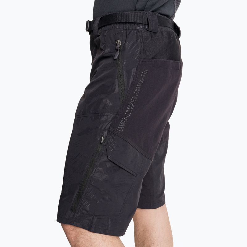 Pantaloncini da ciclismo Endura Hummvee Short da uomo, mimetici neri 3