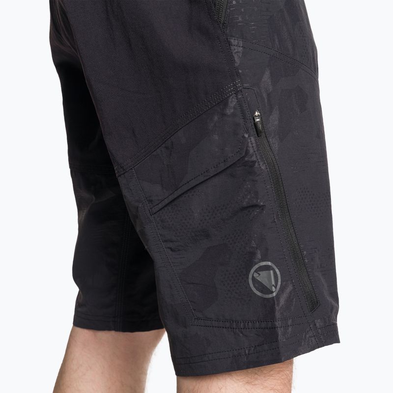 Pantaloncini da ciclismo Endura Hummvee Short da uomo, mimetici neri 4