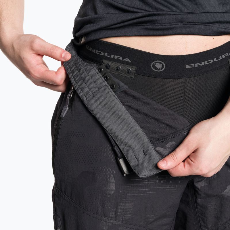 Pantaloncini da ciclismo Endura Hummvee Short da uomo, mimetici neri 5