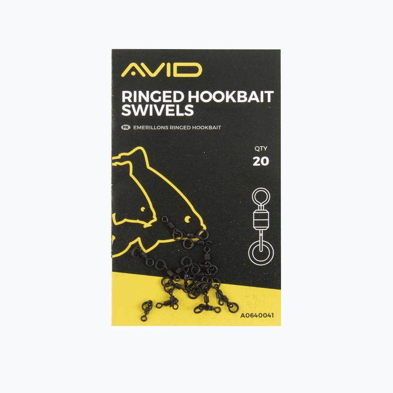 Avid Carp Terminal Ringed Hookbait Swivels nero 2