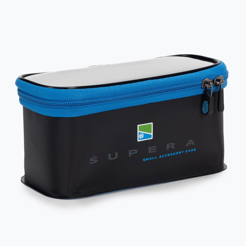 Preston Innovations Supera Eva Accessory Case Small nero/blu borsa da pesca