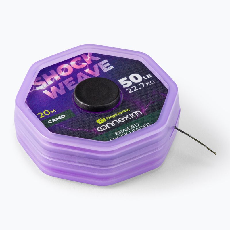 ShockLeader RidgeMonkey Connexion Shock Weave intrecciato viola RMT326 treccia leader