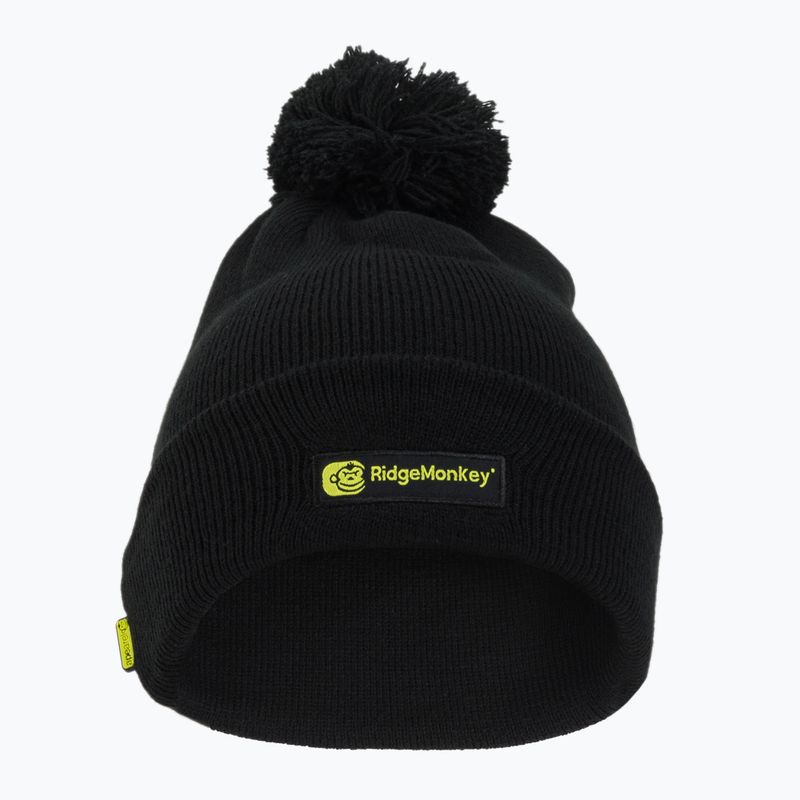 RidgeMonkey Apearel Bobble Fishing Beanie Hat nero RM556 2