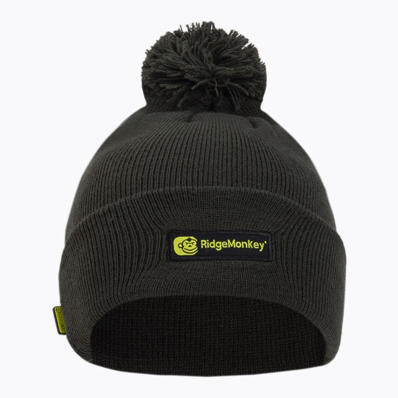 Cappello da pesca Ridgemonkey uomo Apearel Bobble Beanie Hat verde RM557 2