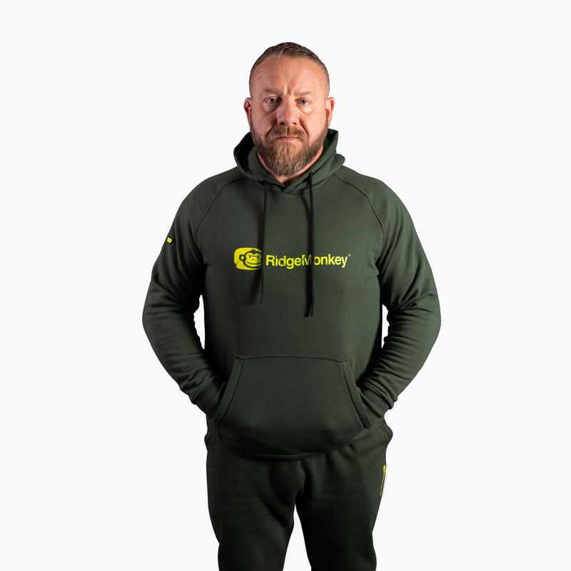 Felpa da pesca Ridgemonkey da uomo Apearel Heavyweight Hoody verde RM623