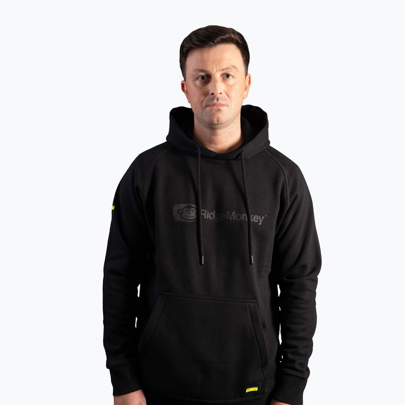 Felpa da pesca da uomo RidgeMonkey Apearel Heavyweight Hoody nero RM629