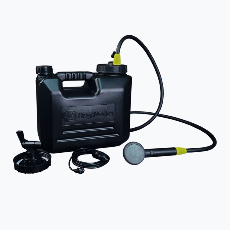 RidgeMonkey Outdoor Power Shower Kit completo doccia da campeggio con tanica nera RM OPWS FK