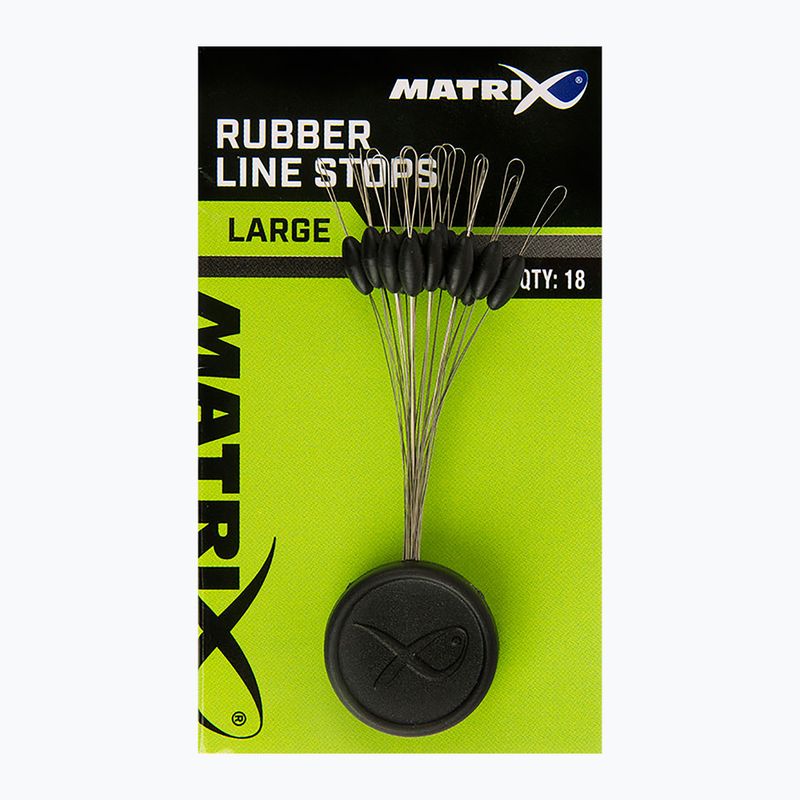 Tappi di linea in gomma Matrix 18 pezzi neri.