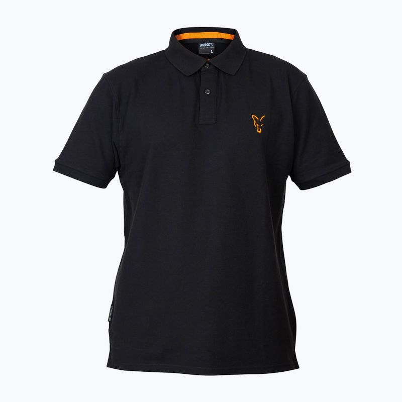 Polo Fox International Collection nero/arancio da uomo