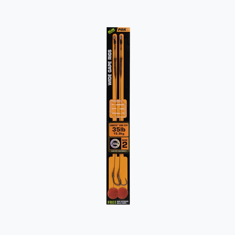 Leader per carpe Fox International Bordi Wide Gape Camotex Semi Stiff 2 pz.