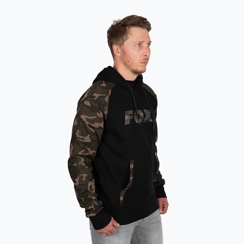 Felpa Fox International Raglan Hoody nero/camo 3